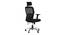 Atom Foam Swivel Office Chair with Headrest in Black Colour (Black) by Urban Ladder - Front View Design 1 - 556206