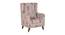 Opulence Fabric Wing Chair with Ottoman in Pink Colour (Pink) by Urban Ladder - Cross View Design 1 - 556212