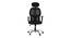 Matrix Foam Swivel Office Chair with Headrest in Black Colour (Black) by Urban Ladder - Cross View Design 1 - 556219