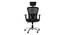 Jazz Foam Swivel Office Chair with Headrest in Black Colour (Black) by Urban Ladder - Cross View Design 1 - 556220