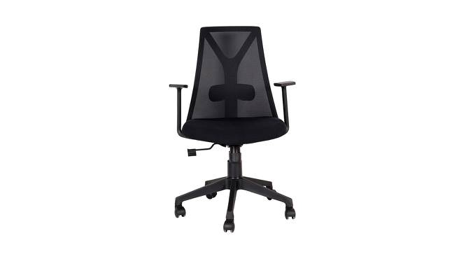 Libra Foam Swivel Office Chair in Black Colour (Black) by Urban Ladder - Cross View Design 1 - 556221