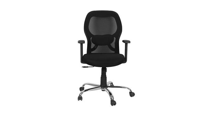 Matrix Foam Swivel Office Chair in Black Colour (Black) by Urban Ladder - Cross View Design 1 - 556224