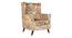 Opulence Fabric Wing Chair with Ottoman in Gold Colour (Gold) by Urban Ladder - Design 1 Side View - 556232