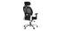 Matrix Torin Foam Swivel Office Chair with Headrest in Black Colour (Black) by Urban Ladder - Design 1 Side View - 556234