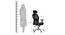 Matrix Torin Foam Swivel Office Chair with Headrest in Black Colour (Black) by Urban Ladder - Design 1 Dimension - 556265