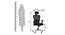 Jazz Foam Swivel Office Chair with Headrest in Black Colour (Black) by Urban Ladder - Design 1 Dimension - 556267