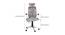 Spider Foam Swivel Office Chair with Headrest in White Colour (Beige) by Urban Ladder - Design 1 Dimension - 556270