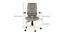 Spider Foam Swivel Office Chair in White Colour (Beige) by Urban Ladder - Design 1 Dimension - 556272