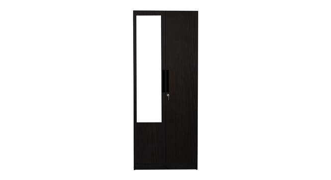 Ozone Engineered Wood 2 Door Wardrobe with Mirror in Wenge Finish (Melamine Finish) by Urban Ladder - Front View Design 1 - 556289
