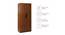 Ozone Engineered Wood 2 Door Wardrobe in Teak Finish (Melamine Finish) by Urban Ladder - Front View Design 1 - 556292