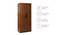 Ozone Engineered Wood 2 Door Wardrobe in Brown Finish (Melamine Finish) by Urban Ladder - Front View Design 1 - 556294