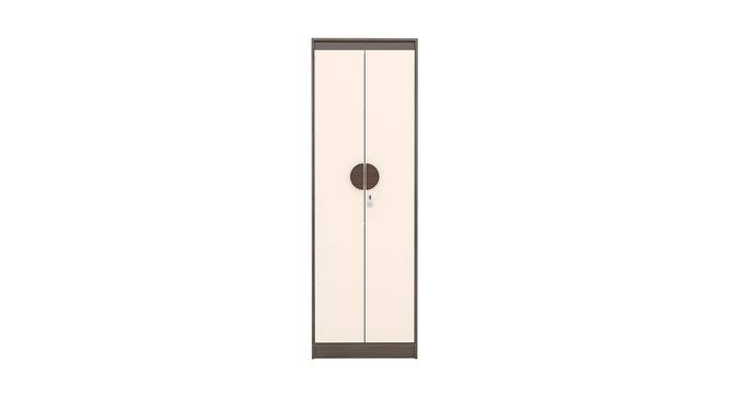 Calypso Engineered Wood 2 Door Wardrobe in Walnut & Beige Finish (Melamine Finish) by Urban Ladder - Front View Design 1 - 556299