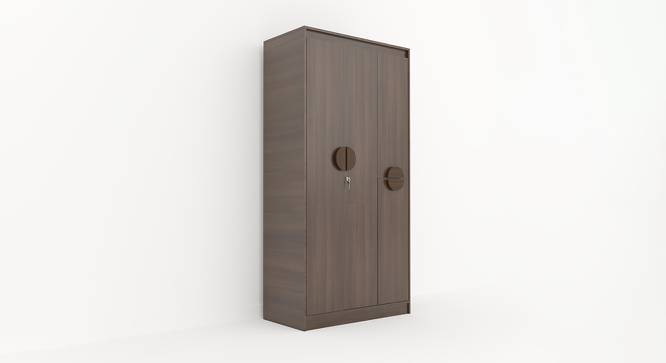 Calypso Engineered Wood 3 Door Wardrobe in Walnut Finish (Melamine Finish) by Urban Ladder - Front View Design 1 - 556300