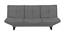 Ken Sofa cum Bed with Mattress in Grey Colour (Grey) by Urban Ladder - Front View Design 1 - 556303