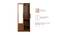 Ozone Engineered Wood 2 Door Wardrobe with Mirrorin Teak Finish (Melamine Finish) by Urban Ladder - Cross View Design 1 - 556309