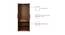 Ozone Engineered Wood 2 Door Wardrobe with Mirrorin Bali Teak Finish (Melamine Finish) by Urban Ladder - Design 1 Side View - 556323