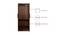 Ozone Engineered Wood 2 Door Wardrobe with Mirrorin Teak Finish (Melamine Finish) by Urban Ladder - Design 1 Side View - 556325