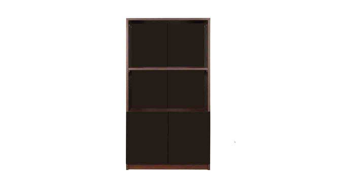 Ibis Engineered Wood Bookshelf in Wenge Finish (Melamine Finish) by Urban Ladder - Front View Design 1 - 556373