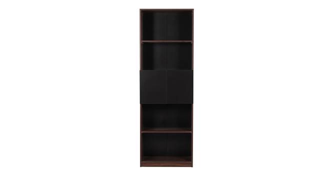Eden Engineered Wood Bookshelf in Black & Walnut Finish (Melamine Finish) by Urban Ladder - Front View Design 1 - 556374