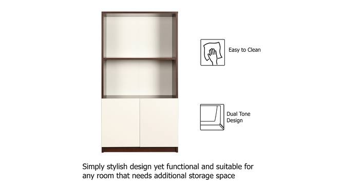 Ibis Engineered Wood Bookshelf in White Finish (Melamine Finish) by Urban Ladder - Cross View Design 1 - 556375