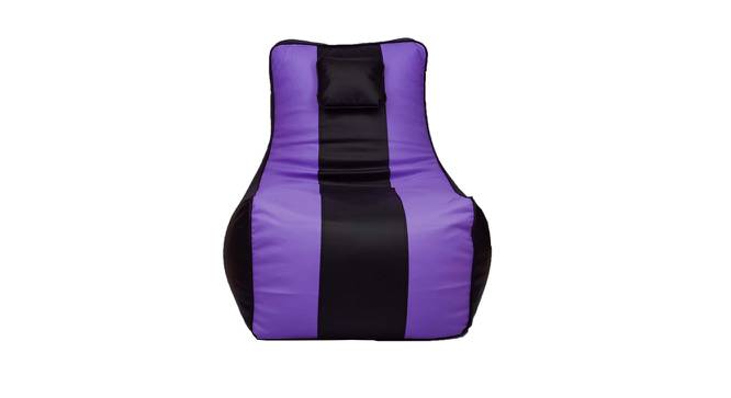 Audie Bean bag (XXXL Bean Bag Size, without beans Bean Bag Type, Black & Purple) by Urban Ladder - Cross View Design 1 - 556422