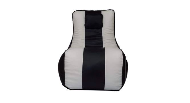 Clinton Bean bag (Black & White, XXXL Bean Bag Size, without beans Bean Bag Type) by Urban Ladder - Cross View Design 1 - 556423