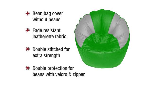 Rhoda Bean bag (XXXL Bean Bag Size, Green & Black, without beans Bean Bag Type) by Urban Ladder - Front View Design 1 - 556439