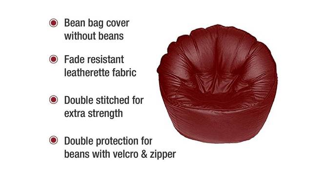 Phoebe Bean bag (Maroon, XXXL Bean Bag Size, without beans Bean Bag Type) by Urban Ladder - Front View Design 1 - 556440