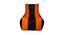 Douglas Bean bag (XXXL Bean Bag Size, without beans Bean Bag Type, Black & Orange) by Urban Ladder - Cross View Design 1 - 556526