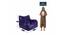 Kara Bean bag (Purple, XXXL Bean Bag Size, without beans Bean Bag Type) by Urban Ladder - Design 1 Dimension - 556572