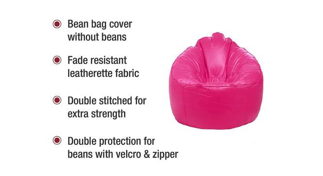 Spencer Bean bag (Pink, XXXL Bean Bag Size, without beans Bean Bag Type) by Urban Ladder - Front View Design 1 - 556647