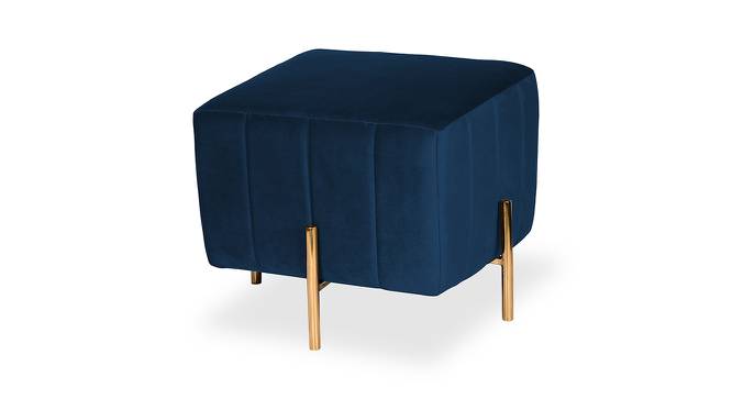 Rory OTTOMAN (Blue) by Urban Ladder - Front View Design 1 - 556733