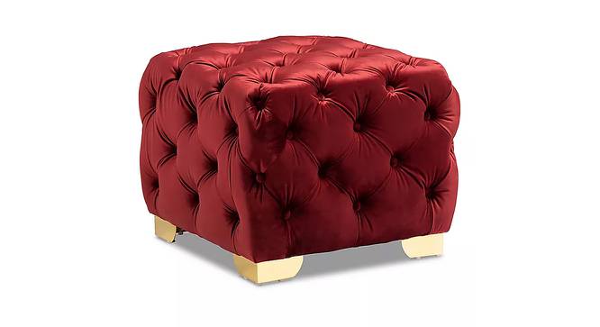 Rhea OTTOMAN (Burgundy) by Urban Ladder - Front View Design 1 - 556829