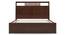 Amelia Smart Bed with Headboard Storage (Solid Wood) (Queen Bed Size, Dark Walnut Finish) by Urban Ladder - - 