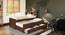 Ateneo Storage Headboard Single Bed with Trundle and Storage (Solid Wood) (Single Bed Size, Dark Walnut Finish) by Urban Ladder - - 