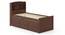 Ateneo Storage Headboard Single Bed with Trundle and Storage (Solid Wood) (Single Bed Size, Dark Walnut Finish) by Urban Ladder - - 