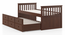 Athens Single Bed with Trundle and Storage (Solid Wood) (Single Bed Size, Dark Walnut Finish) by Urban Ladder - - 