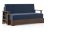 Oshiwara Compact Sofa Cum Bed (Dark Walnut Finish, Lapis Blue) by Urban Ladder - Design 2 - 