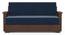 Oshiwara Compact Sofa Cum Bed (Dark Walnut Finish, Lapis Blue) by Urban Ladder - Design 3 - 