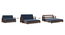 Oshiwara Compact Sofa Cum Bed (Dark Walnut Finish, Lapis Blue) by Urban Ladder - Design 4 - 