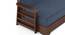 Oshiwara Compact Sofa Cum Bed (Dark Walnut Finish, Lapis Blue) by Urban Ladder - Close View - 