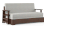 Oshiwara Compact Sofa Cum Bed (Dark Walnut Finish, Vapour Grey) by Urban Ladder - Cross View - 