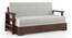 Oshiwara Sofa Cum Bed (Dark Walnut Finish, Vapour Grey) by Urban Ladder - Close View Design 1 - 