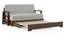 Oshiwara Sofa Cum Bed (Dark Walnut Finish, Vapour Grey) by Urban Ladder - Storage Image Design 1 - 