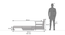 Oshiwara Sofa Cum Bed (Dark Walnut Finish, Vapour Grey) by Urban Ladder - Dimension Design 1 - 