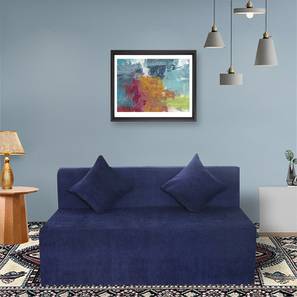 New Arrivals Living Room Furniture Design Hamilton Sofa Cum Bed (Blue)