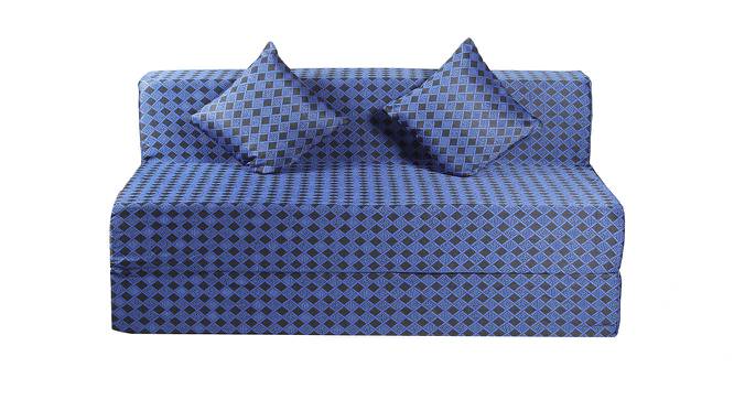Edward Sofa Cum Bed (Blue & Black) by Urban Ladder - Front View Design 1 - 557917
