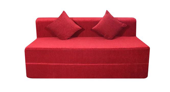 Philip Sofa Cum Bed (Maroon) by Urban Ladder - Front View Design 1 - 557920