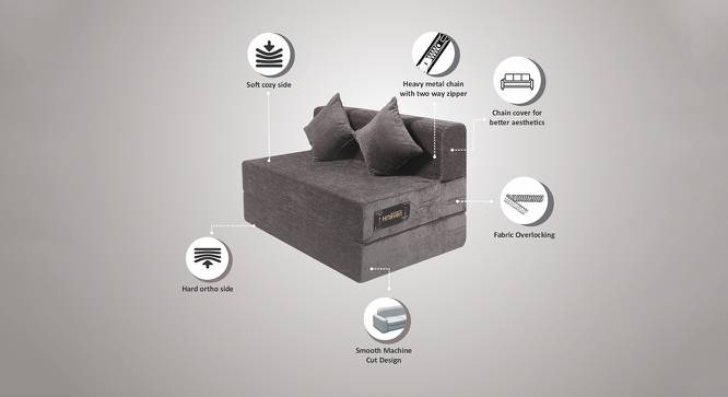 Xena Sofa Cum Bed (Grey) by Urban Ladder - Cross View Design 1 - 557928