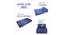 Stevie Sofa Cum Bed (Blue & Black) by Urban Ladder - Rear View Design 1 - 557951